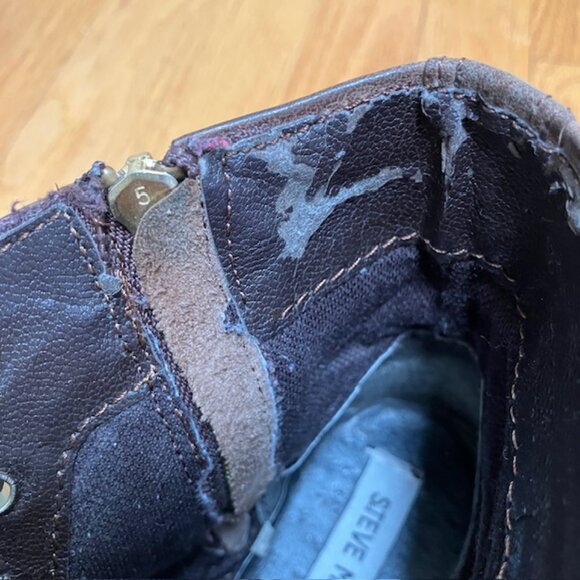 Steve Madden Tennasee Brown Leather Ankle Boots 5.5M - Picture 9 of 9